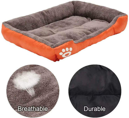 Petcare Soft Fleece Dogs Bed - Orange - by Famigift