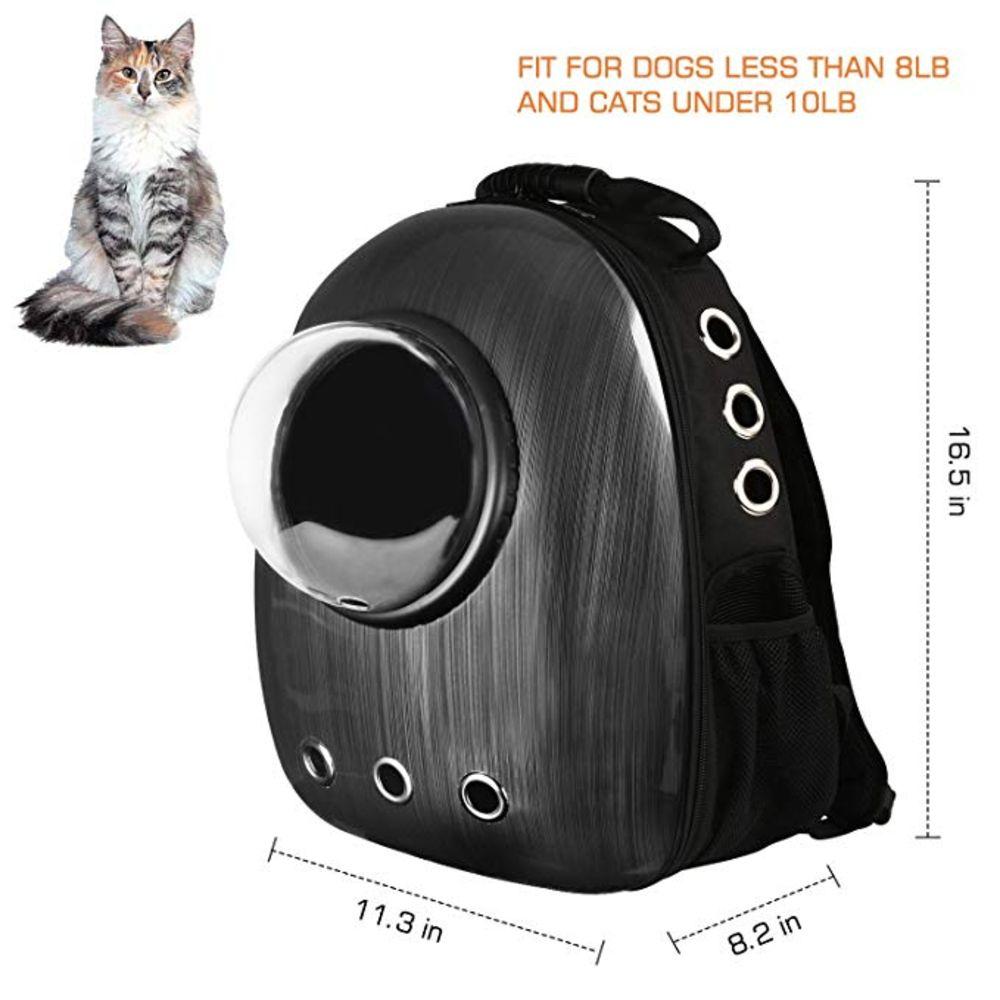 Pet Backpack Carrier Space Capsule Bubble Waterproof pet bag - Black - by Famigift