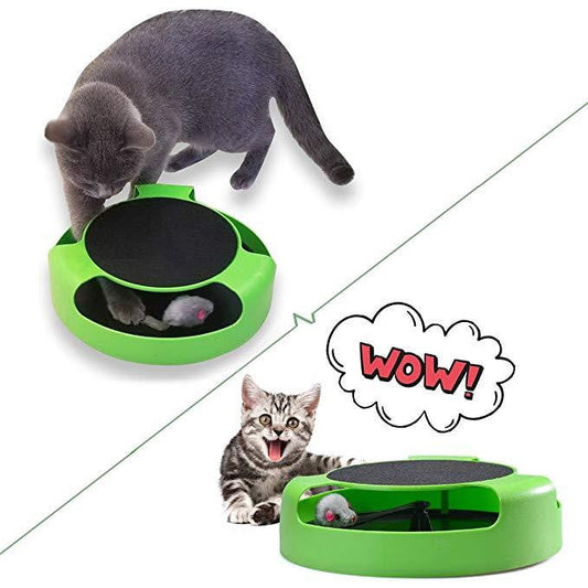 Cat Toy Interactive Cat Toy with Running Mouse and Scratching Pad - Default Title - by Famigift