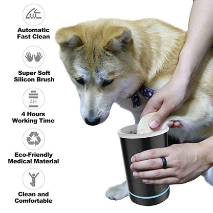 Pet Paw Washing Cup with Soft Rubber Brushes - S - by Famigift