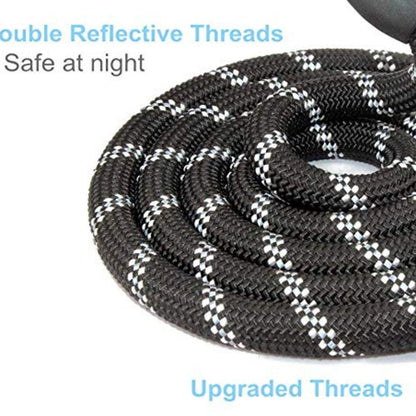 5ft Strong Dog Leash with Comfortable Padded Handle and Reflective Threads for Medium and Large Dogs - Red - by Famigift