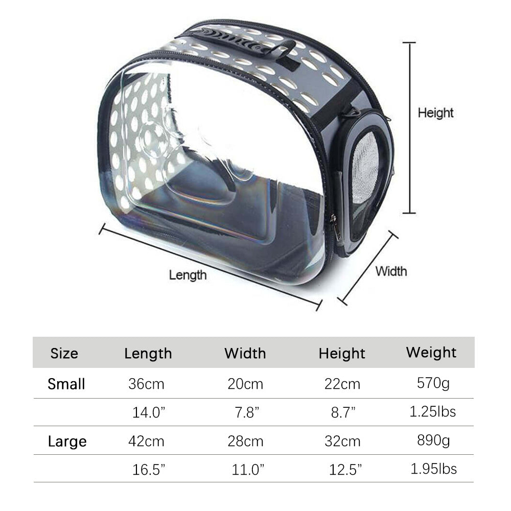 Pet Carrier Transparent Travel Bag - by Famigift