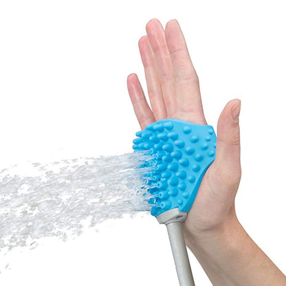 Pet Grooming Shower Sprayer & Scrubber Bathing Tool Compatible with Bath Tub & Outdoor Garden Hose - Default Title - by Famigift