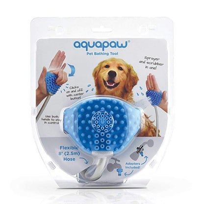 Pet Grooming Shower Sprayer & Scrubber Bathing Tool Compatible with Bath Tub & Outdoor Garden Hose - by Famigift