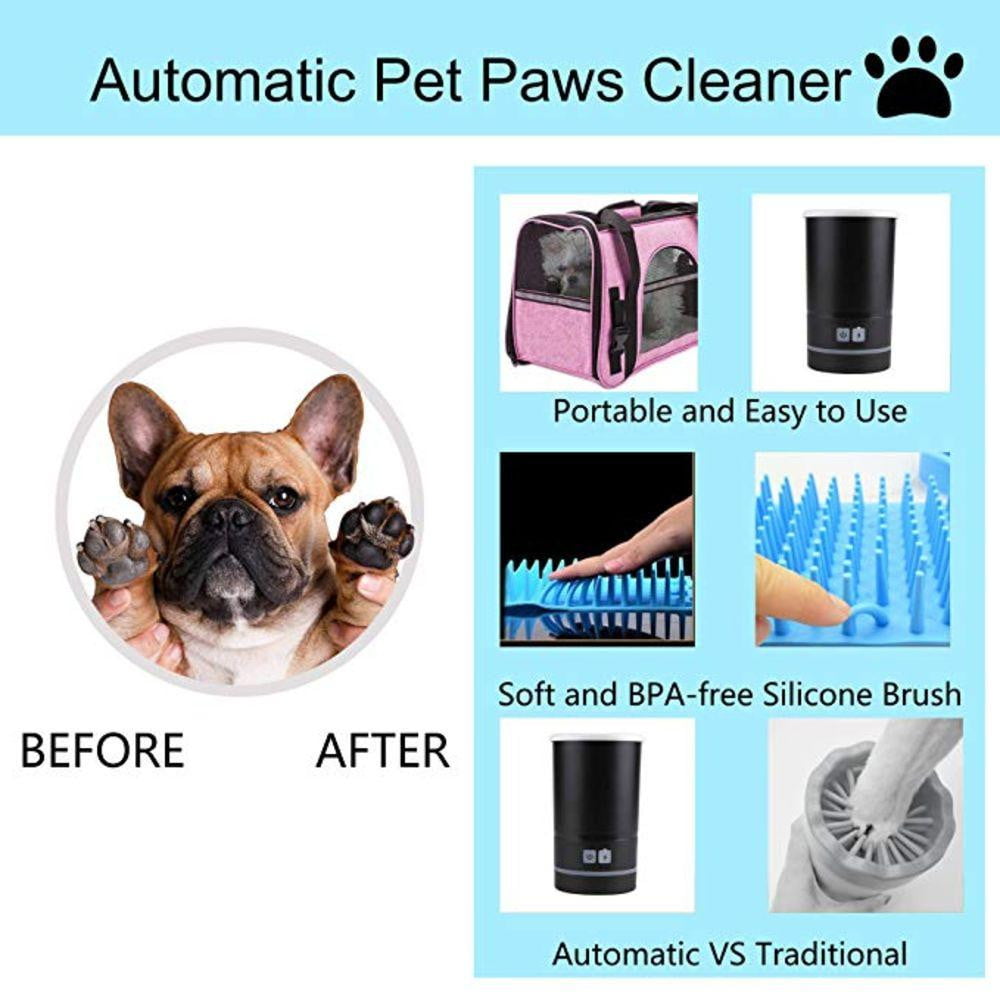 Pet Paw Washing Cup with Soft Rubber Brushes - M - by Famigift