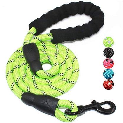 5ft Strong Dog Leash with Comfortable Padded Handle and Reflective Threads for Medium and Large Dogs - by Famigift
