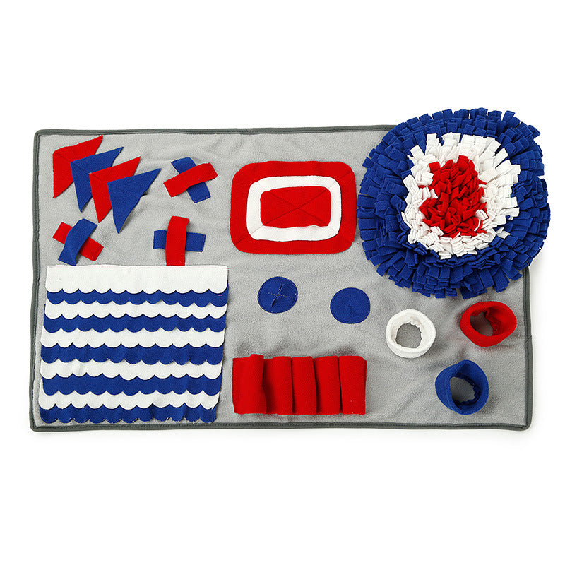 Pet toys Dog Feeding Sniffing Mat Training Nosework Blanket - Blue - by Famigift