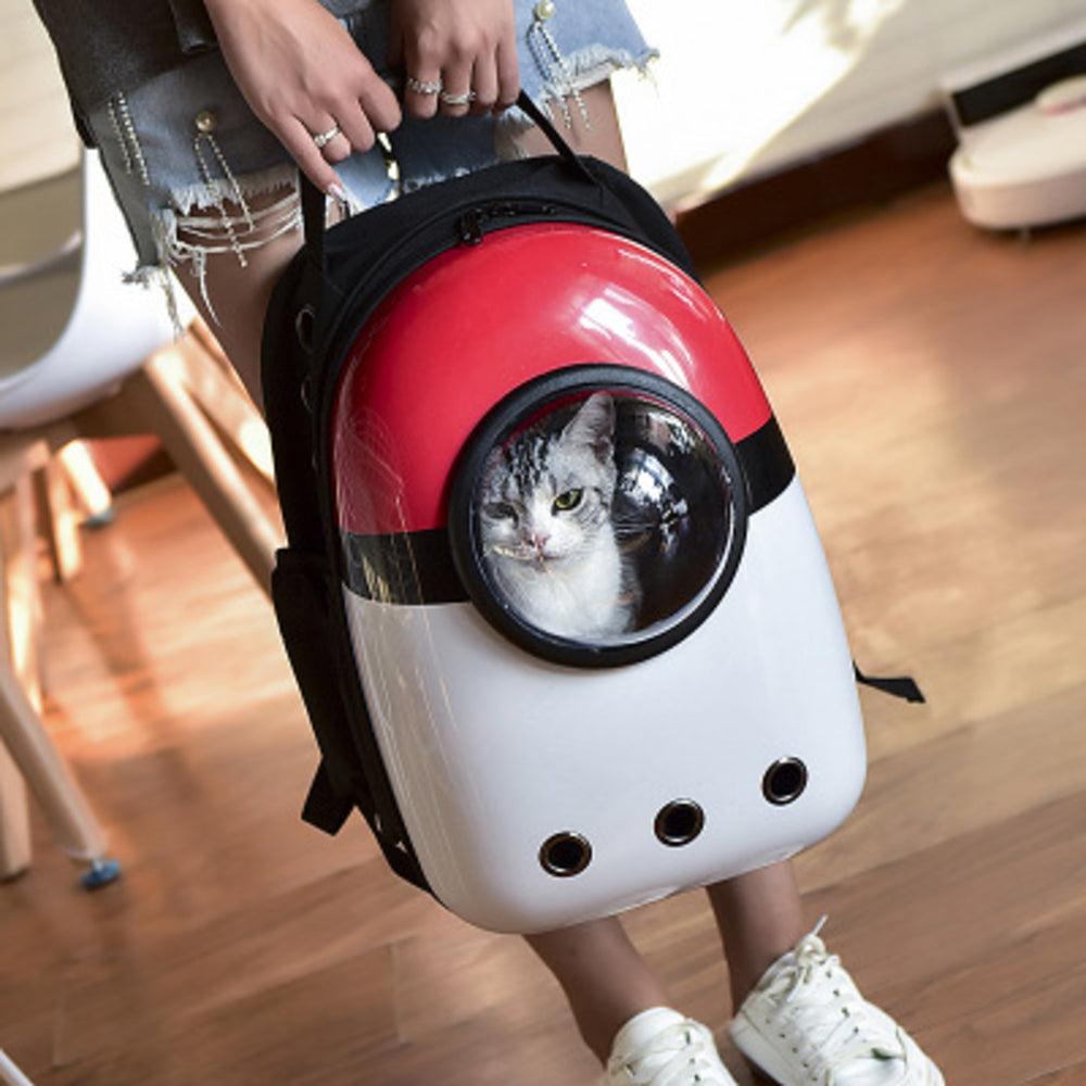 Pet Backpack Carrier Space Capsule Bubble Waterproof pet bag - Pink - by Famigift