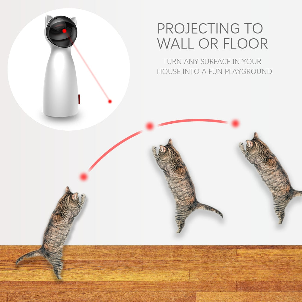 Automatic Cat Toys Interactive Smart Teasing Pet LED Laser - by Famigift