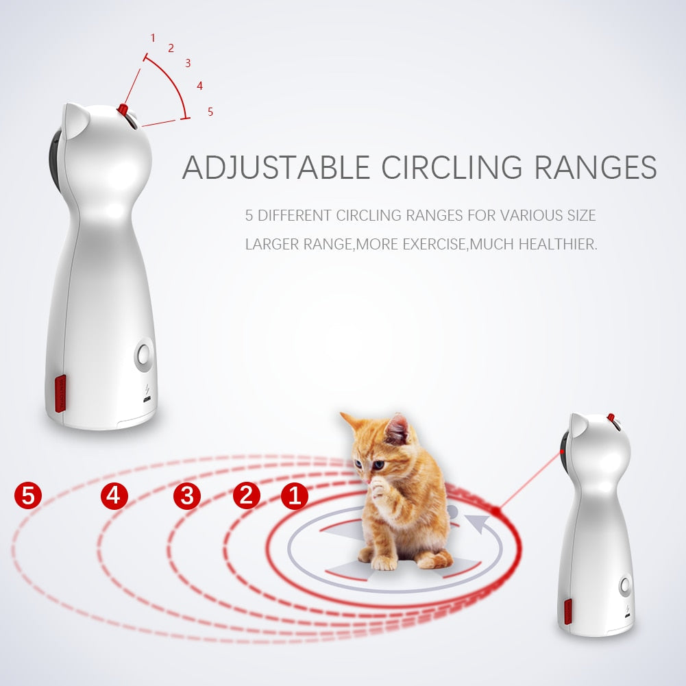 Automatic Cat Toys Interactive Smart Teasing Pet LED Laser - by Famigift