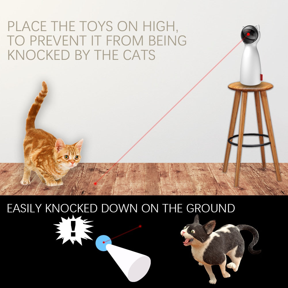 Automatic Cat Toys Interactive Smart Teasing Pet LED Laser - by Famigift