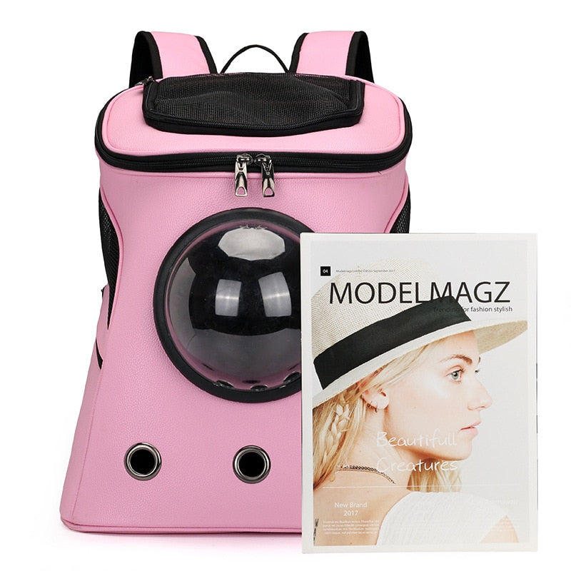 Big space solid color pet carrier backpack bag breathable - by Famigift