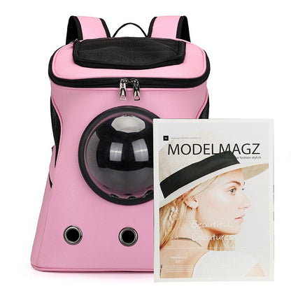 Big space solid color pet carrier backpack bag breathable - by Famigift