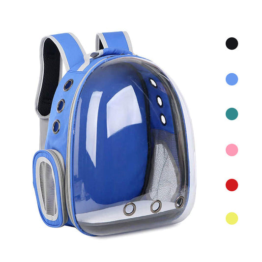Portable Pet Carrier Backpack With Space Capsule Bubble - Yellow - by Famigift