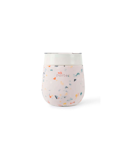 Portable Ceramic Insulated Wine Glass - Charcoal - by Famigift