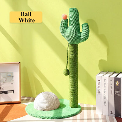 Cactus cat scratching post with sisal rope cat nest tree house - by Famigift