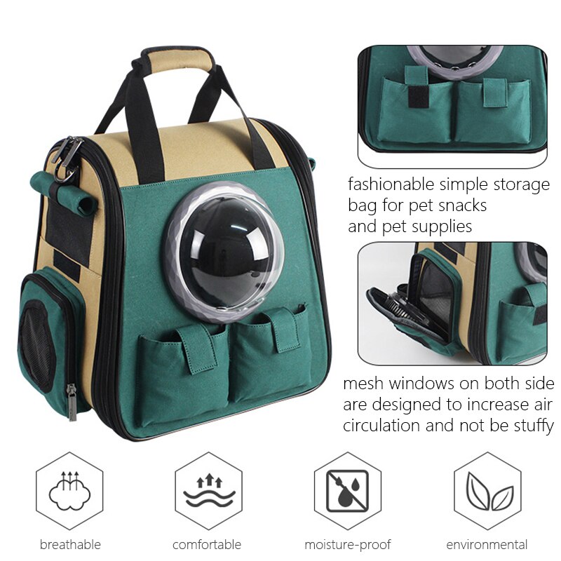Cat canvas carrier puppy dog travel backpacks - by Famigift