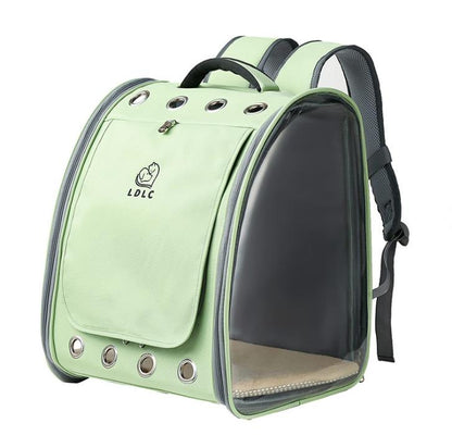 Cat carrier bag transparent pvc large capacity double shoulder backpack - by Famigift