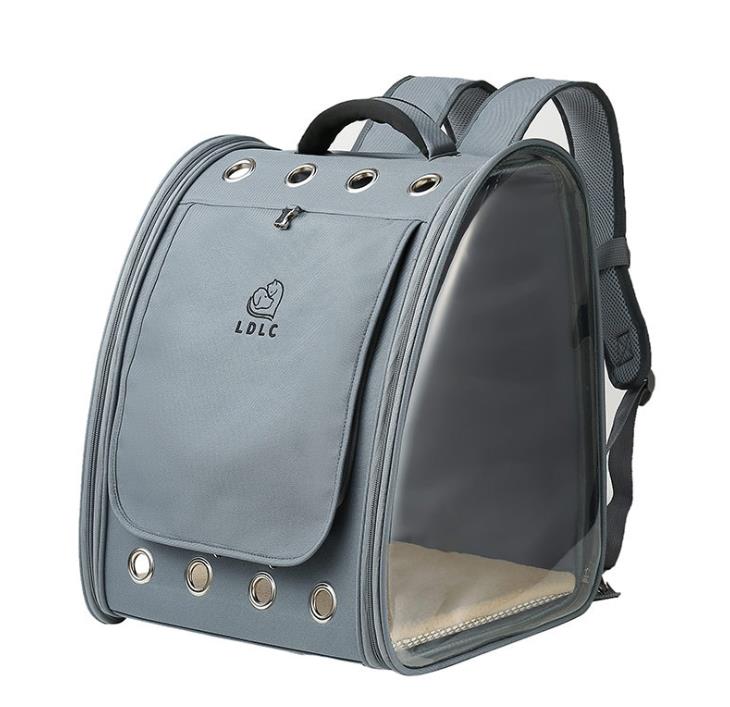 Cat carrier bag transparent pvc large capacity double shoulder backpack - by Famigift