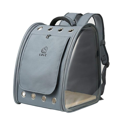 Cat carrier bag transparent pvc large capacity double shoulder backpack - by Famigift