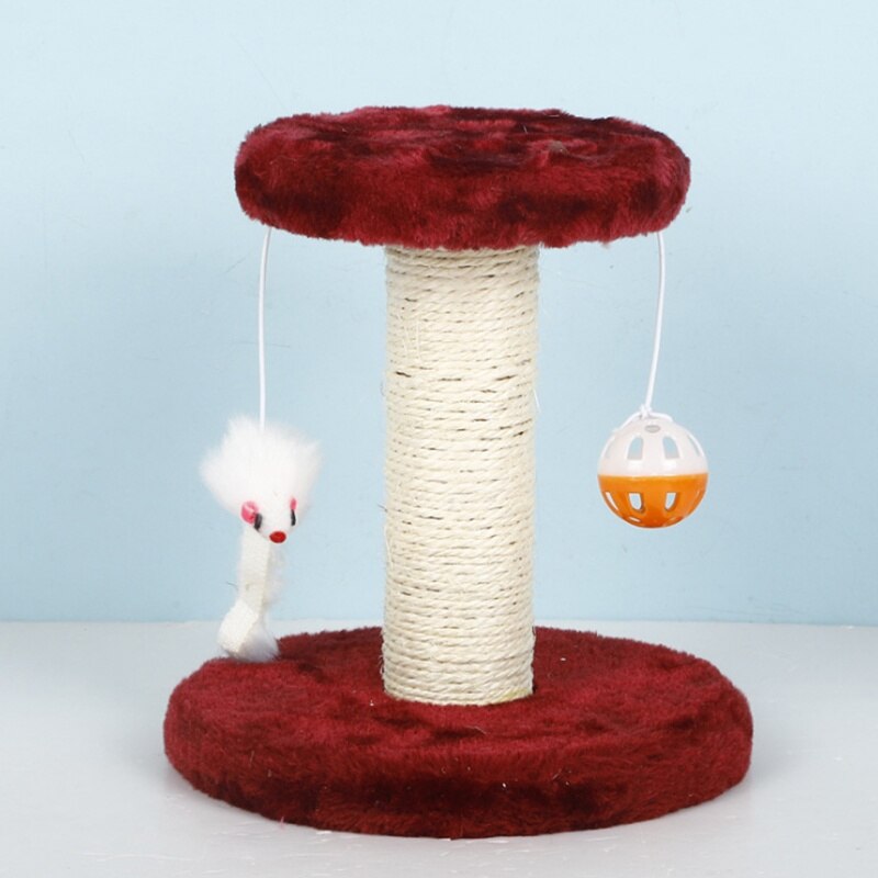 Cat climbing frame double layer with double drop ball pet activity center - by Famigift