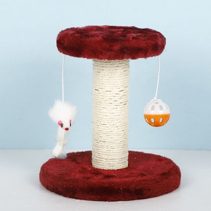Cat climbing frame double layer with double drop ball pet activity center - by Famigift