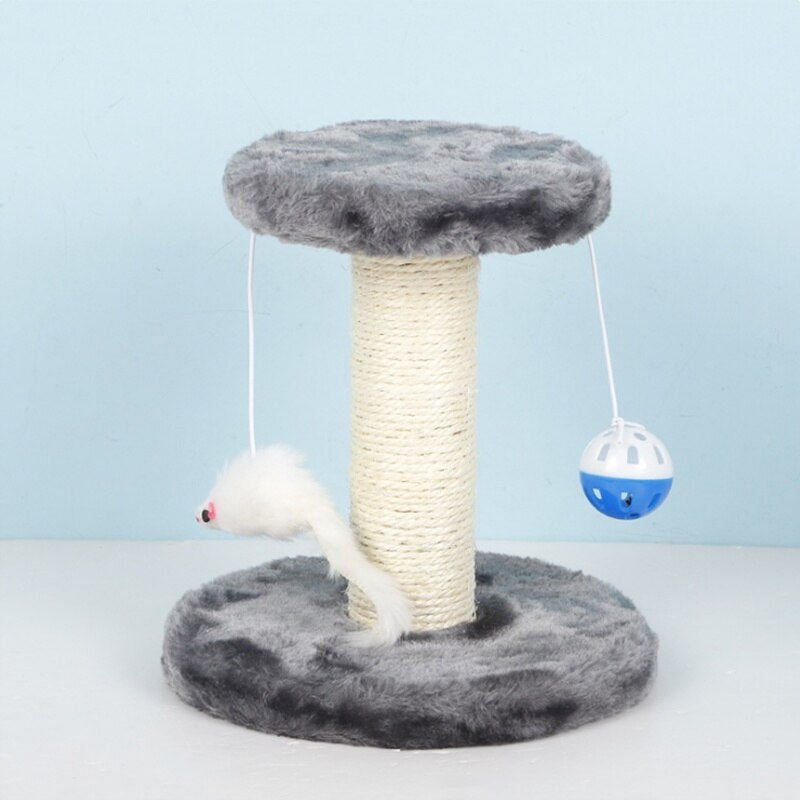 Cat climbing frame double layer with double drop ball pet activity center - by Famigift