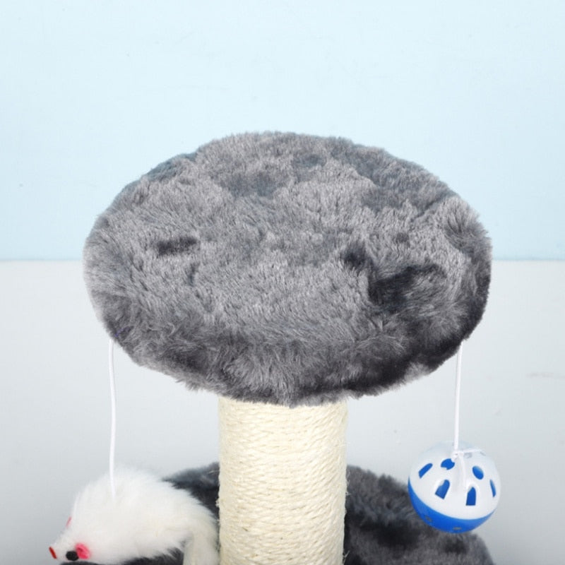 Cat climbing frame double layer with double drop ball pet activity center - by Famigift