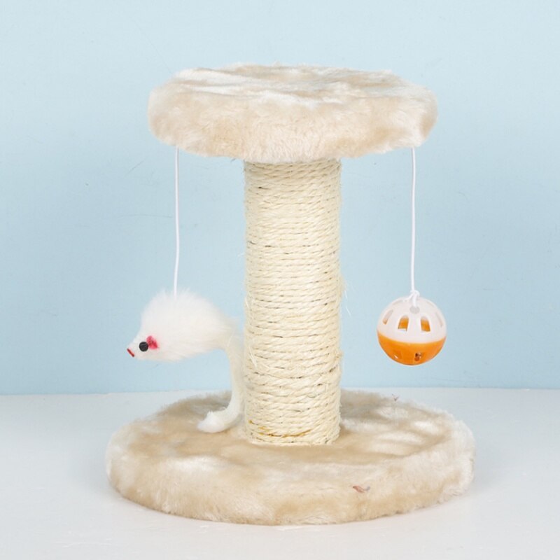 Cat climbing frame double layer with double drop ball pet activity center - by Famigift