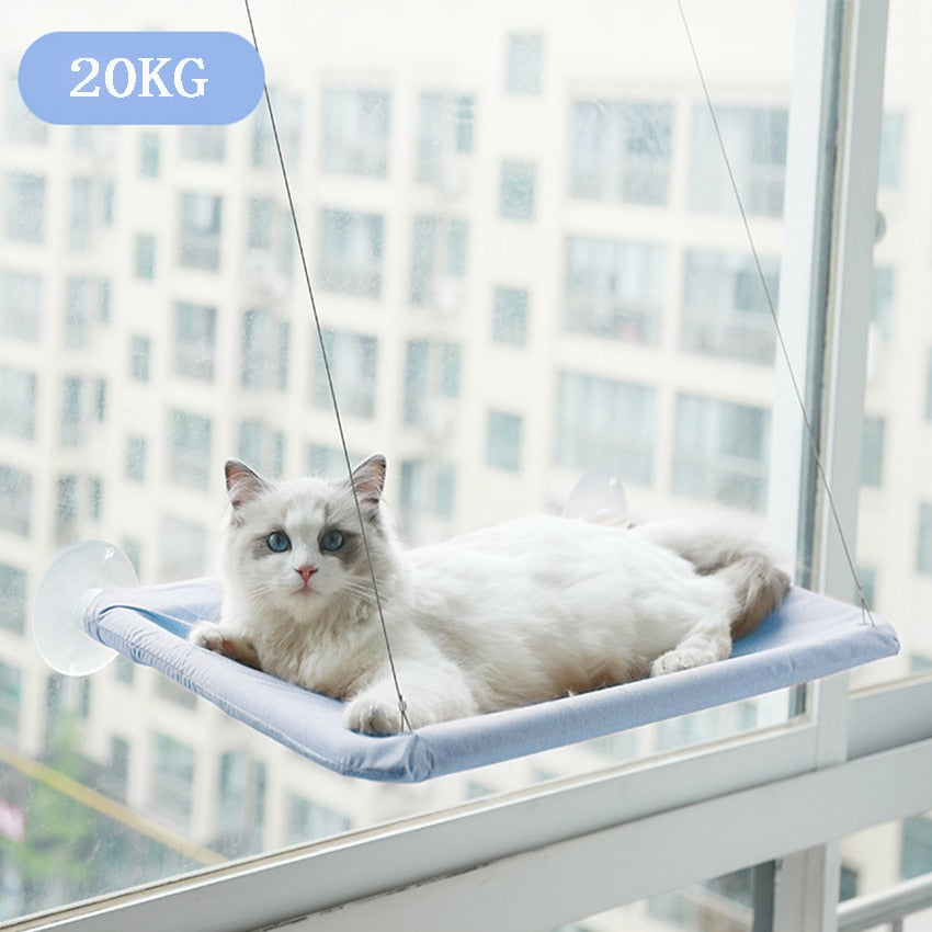 Cat Resting Seat Perch Window Hammock Pet Hanging Sleeping Beds Mount - Blue - by Famigift