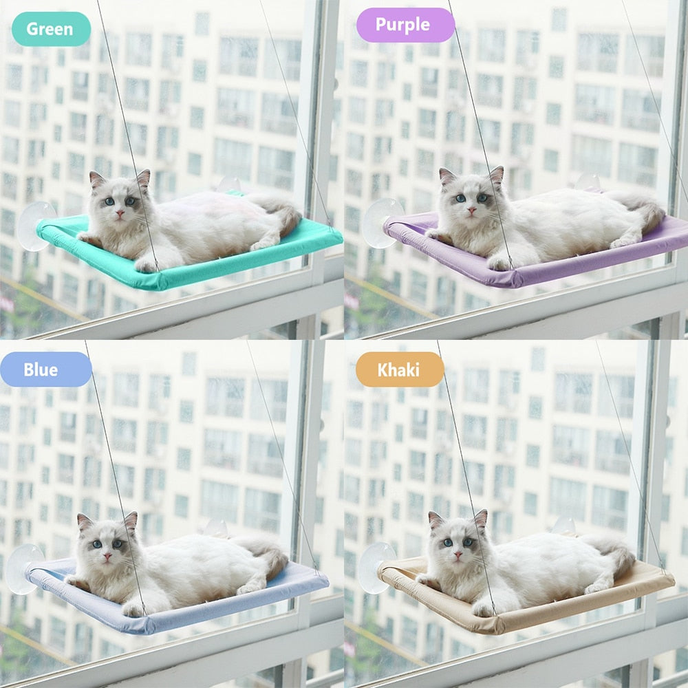 Cat Resting Seat Perch Window Hammock Pet Hanging Sleeping Beds Mount - Green - by Famigift