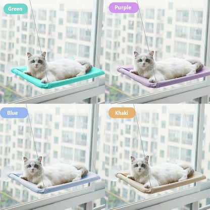 Cat Resting Seat Perch Window Hammock Pet Hanging Sleeping Beds Mount - Green - by Famigift