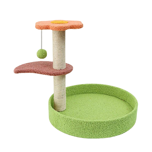 Cat Tree Cat Tower with Natural Sisal Scratching Post - flower - by Famigift