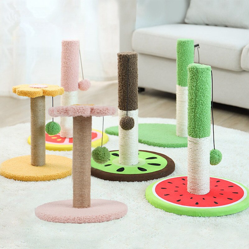 Cat scratcher cat climbing tree sisal scratching post - Grapefruit - by Famigift