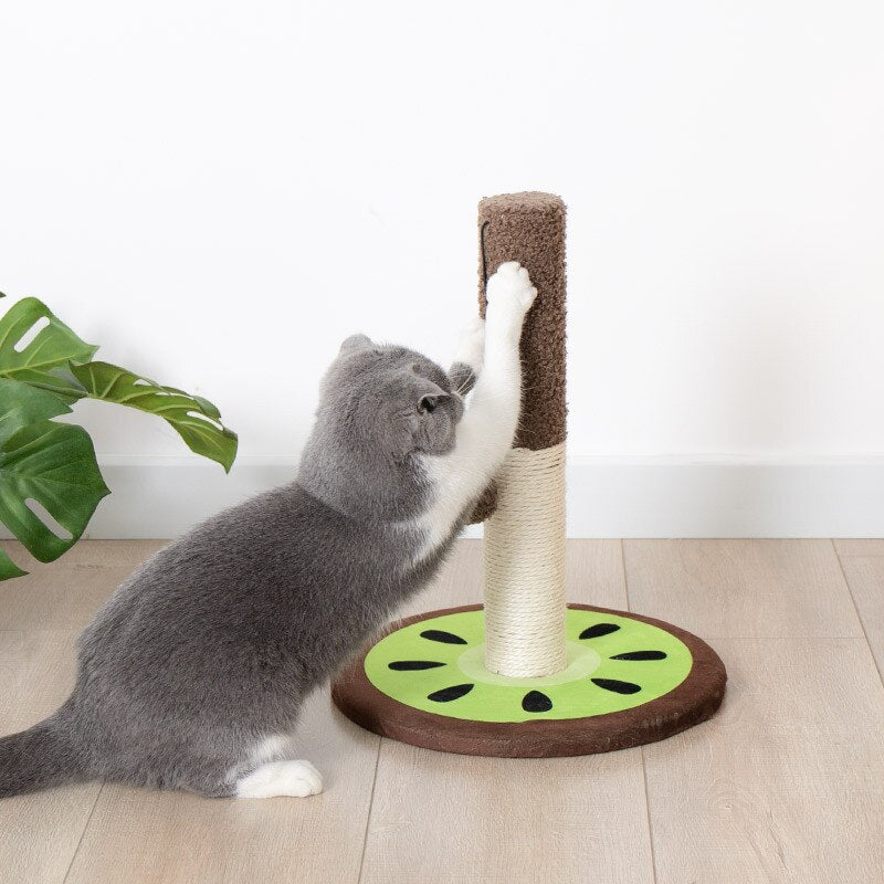 Cat scratcher cat climbing tree sisal scratching post - A green leaf - by Famigift