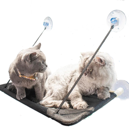 Cat Suction Cup Hanging Bed Cat Sofa Cat Bed Cat Basking In The Sun - Black - by Famigift