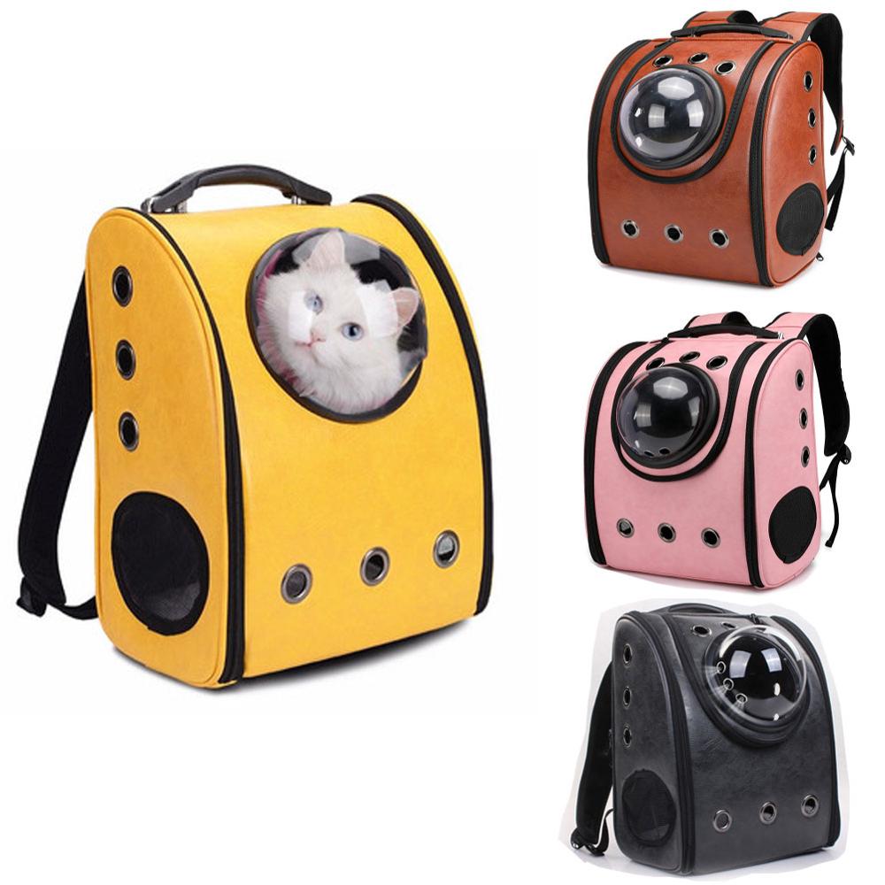 Cat window carrying breathable travel bubble astronaut pet space capsule - Brown - by Famigift