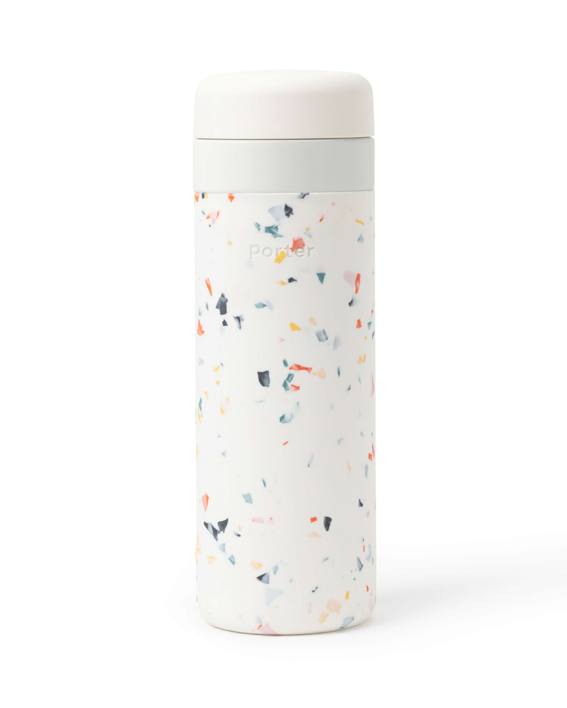 Insulated Ceramic Wide Mouth Bottle - Terrazzo Blush - by Famigift
