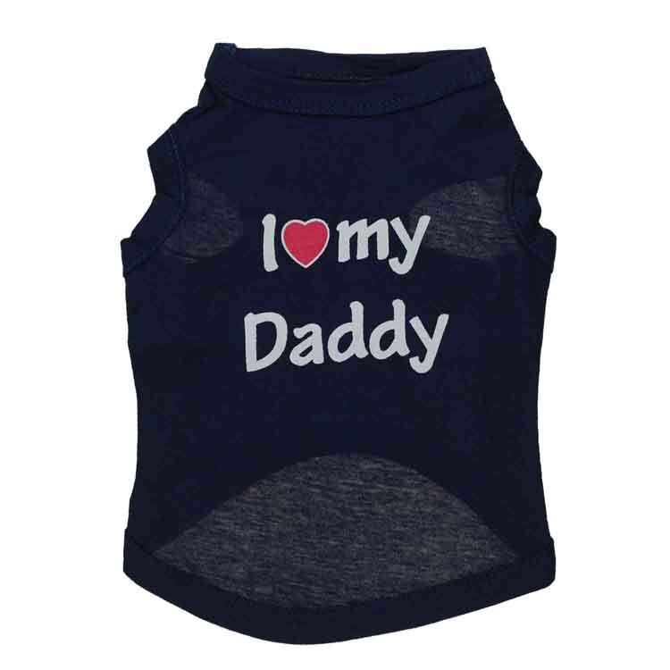 Cute Cat Clothes Spring Summer Pet Clothing for Cat Fashion Pet Jacket Printed Vest Costume - Black Daddy - by Famigift