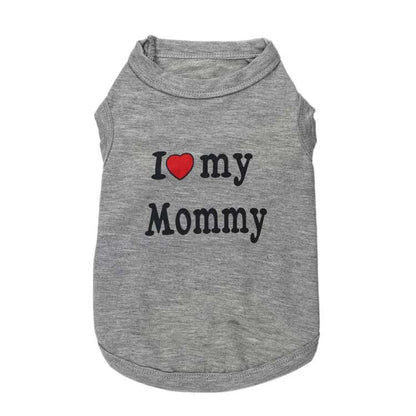 Cute Cat Clothes Spring Summer Pet Clothing for Cat Fashion Pet Jacket Printed Vest Costume - Grey Mommy - by Famigift