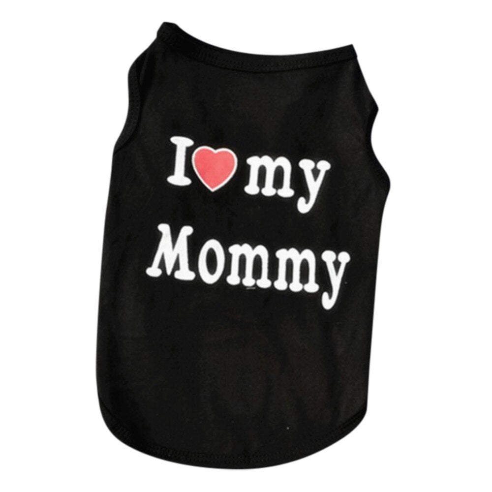 Cute Cat Clothes Spring Summer Pet Clothing for Cat Fashion Pet Jacket Printed Vest Costume - Black Daddy - by Famigift