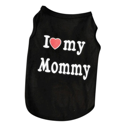 Cute Cat Clothes Spring Summer Pet Clothing for Cat Fashion Pet Jacket Printed Vest Costume - Black Daddy - by Famigift