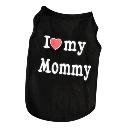 Cute Cat Clothes Spring Summer Pet Clothing for Cat Fashion Pet Jacket Printed Vest Costume - Black Daddy - by Famigift