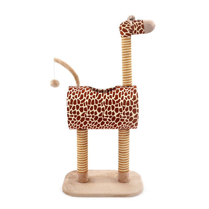 Giraffe cats scratching post rope toy tree cat climbing frame - by Famigift