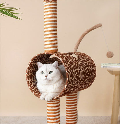 Giraffe cats scratching post rope toy tree cat climbing frame - by Famigift
