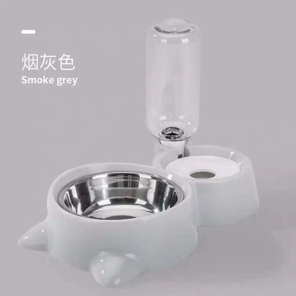 Dog Cat Bowls Water and Food Bowl Set with Detachable Stainless Steel Bowl - by Famigift