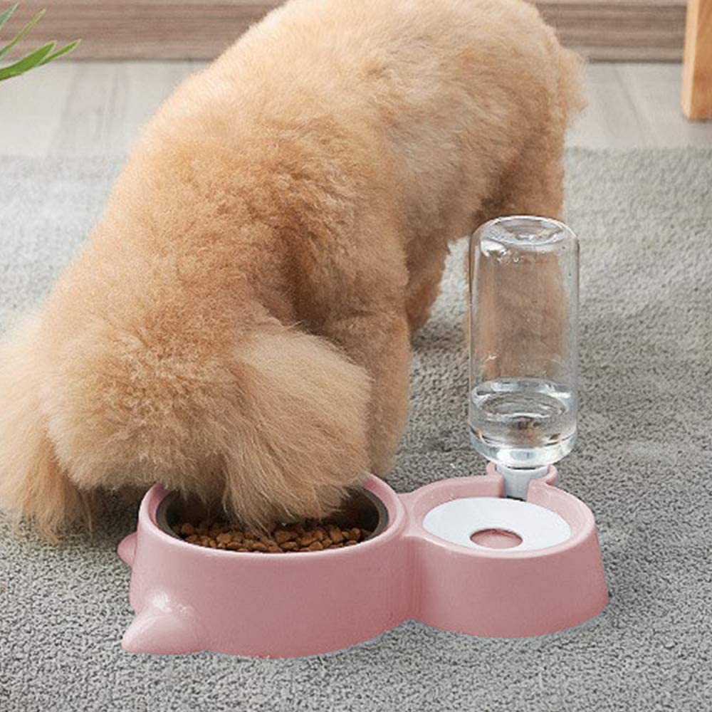 Dog Cat Bowls Water and Food Bowl Set with Detachable Stainless Steel Bowl - by Famigift