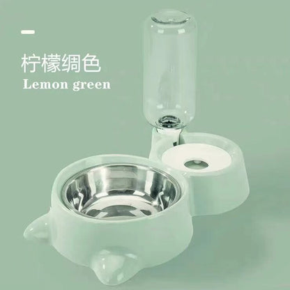 Dog Cat Bowls Water and Food Bowl Set with Detachable Stainless Steel Bowl - by Famigift