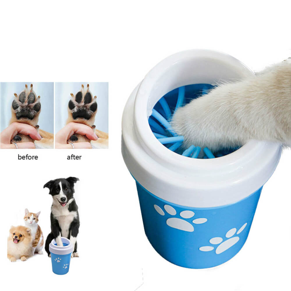 Pet Paw Cleaner Washer Cup With Soft Bristles - S - by Famigift