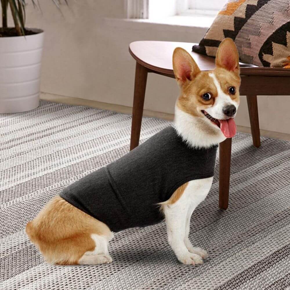 Classic Dog Anxiety Clothing Jacket - Gray - by Famigift